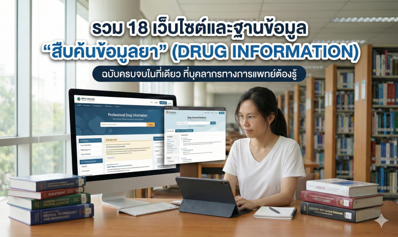 รวม 23 เว็บไซต์และฐานข้อมูล “สืบค้นข้อมูลยา” (Drug Information) ฉบับครบจบในที่เดียว ที่บุคลากรทางการแพทย์ต้องรู้